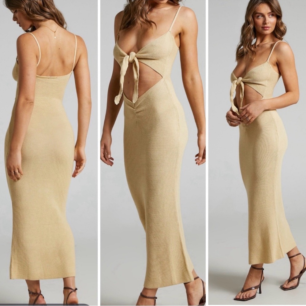 DANIELLE BERNSTEIN Backless Yellow Dress